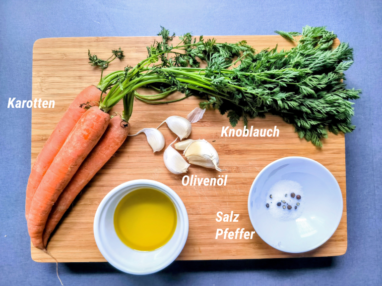 Zutaten für die eingelegten Karotten